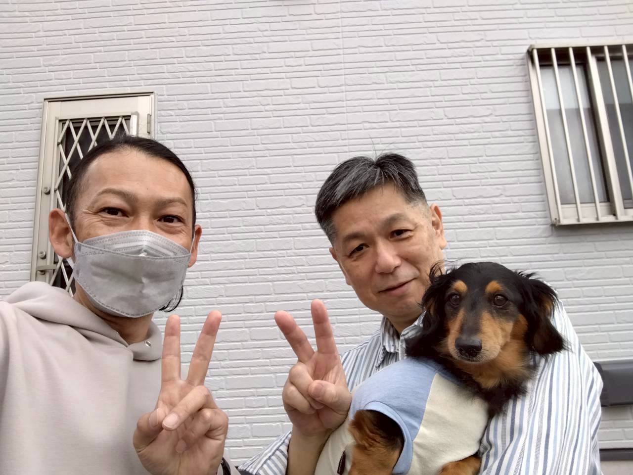 阿見町　工事完了後お客様との記念写真
